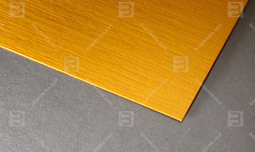 Cardboard Sirio tela giallo oro business card photo