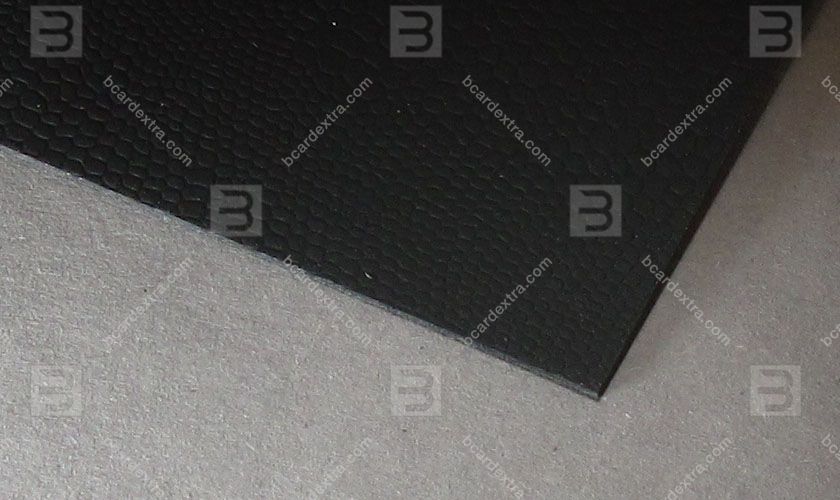 Cardboard Letherlike black minimal business card photo