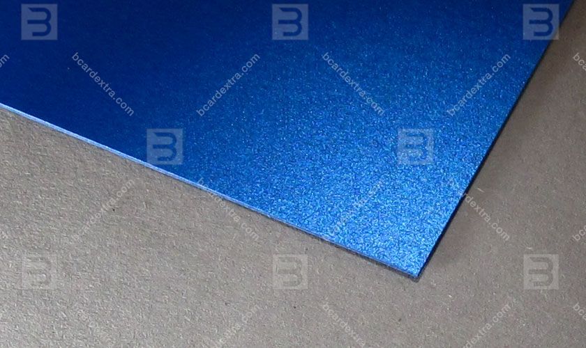 Cardboard So-silk fair blue business card photo