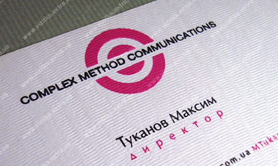 Визитка «COMPLEX METHOD COMMUNICATIONS» business card photo