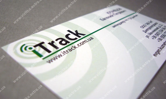 Визитка компании «ITrack» business card photo