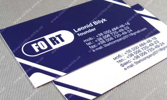 Визитка компании «FORT» business card photo