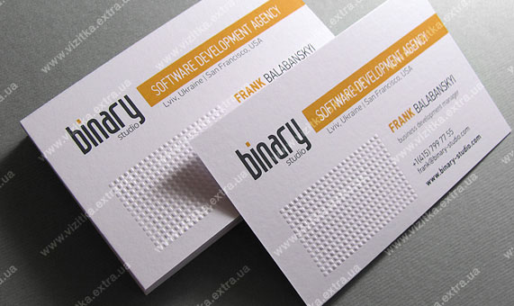 Визитка IT-компании «Binary» business card photo