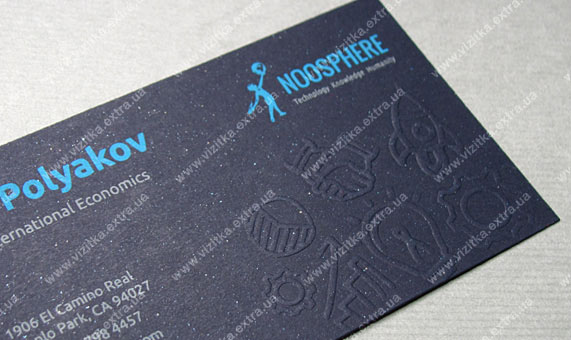 Визитка компании «Noosphere» business card photo