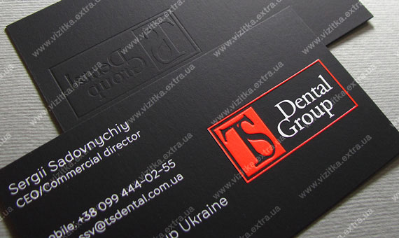 Визитка стоматологической клиники «Dental Group» business card photo