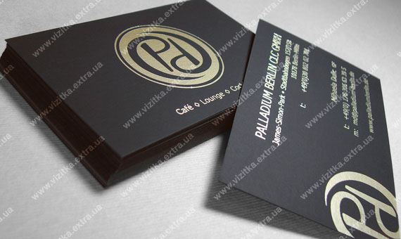 Визитка кафе «Palladium» business card photo