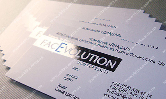 Визитка FACEVOLUTION business card photo