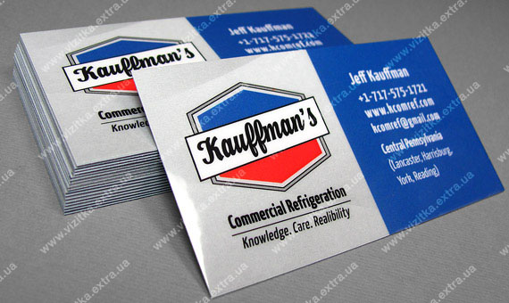 Визитка американской компании «Kauffman's» business card photo