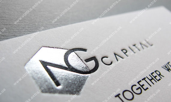 Визитка инвестиционной компании «NG capital» business card photo