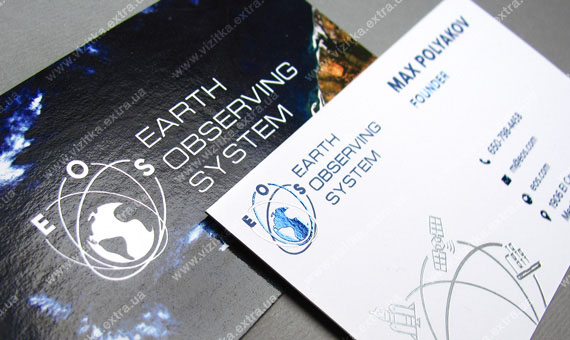 Визитка компании «Earth Observing System» business card photo