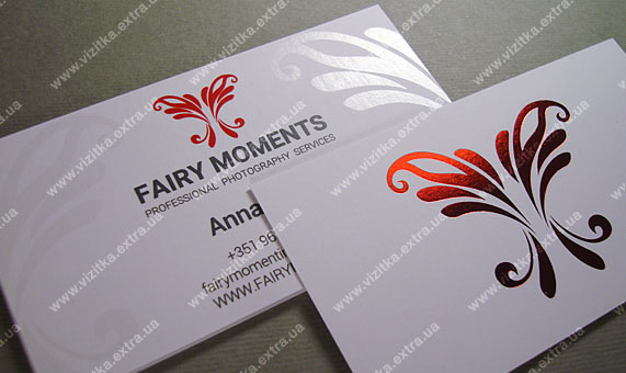 Визитка фотостудии «Fairy moments» business card photo