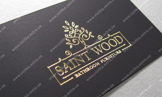 Визитка мебельной торговой компании «Saint wood» business card photo