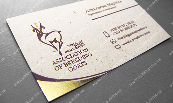 Визитка ассоциации козоводства business card photo