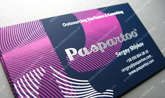 Визитка IT-компании «Paspartoo» business card photo