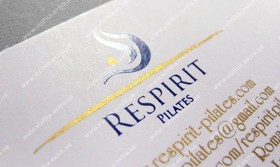 Визитка студии пилатеса «Respirit» business card photo