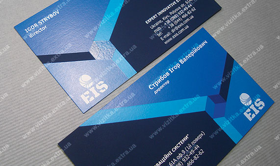 Визитка IT-компании «EIS» business card photo