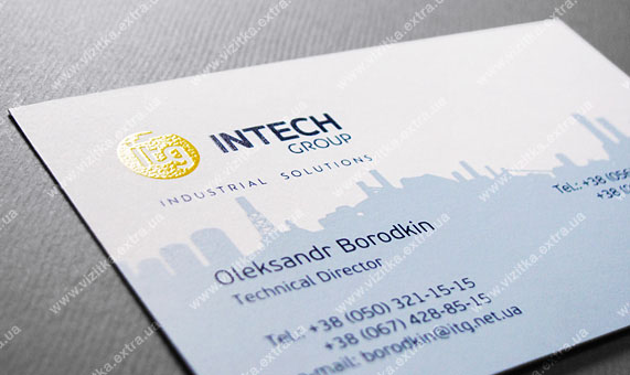 Визитка промышленной компании business card photo