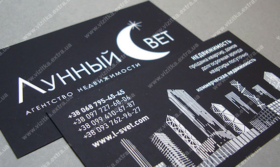 Визитка агентства недвижимости «Лунный свет» business card photo