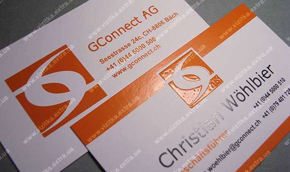 Визитка директора «GConnect AG» business card photo