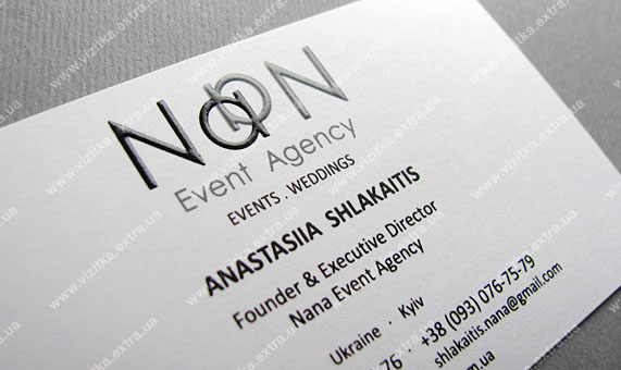 Визитка Nana Event Agency business card photo